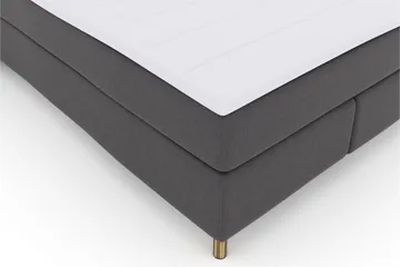 Select No 3 Komplett Sengepakke 140x200 Fast/Medium - Mørkegrå/Kobberben - Møbler - Senger - Kontinentalsenger