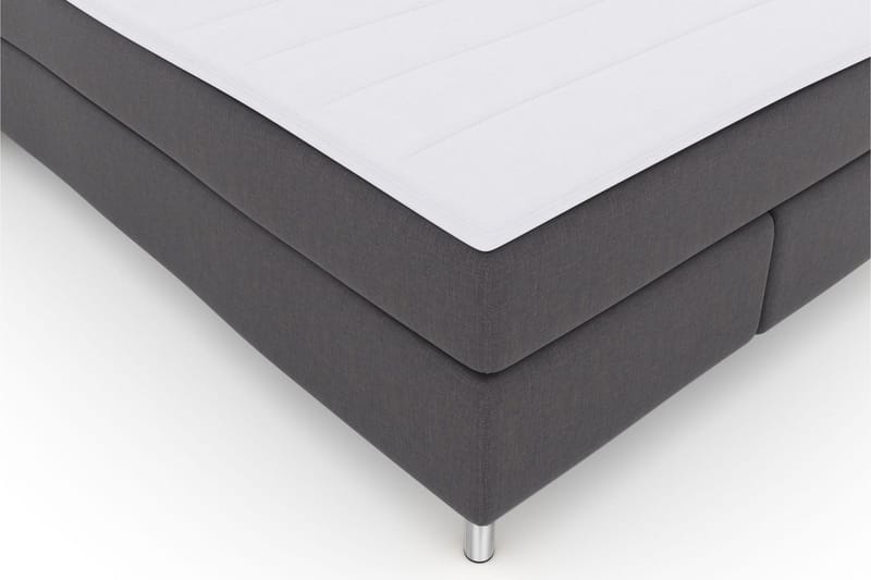 Select No 3 Komplett Sengepakke 140x200 Fast/Medium - Mørkegrå/Metallben - Møbler - Senger - Kontinentalsenger