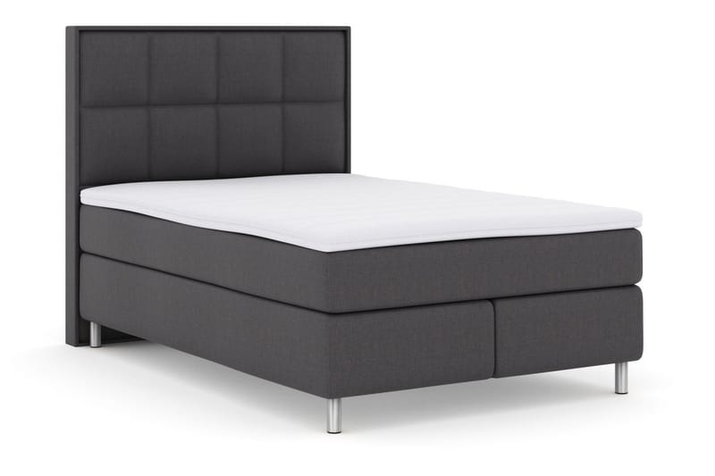 Select No 3 Komplett Sengepakke 140x200 Fast/Medium - Mørkegrå/Metallben - Møbler - Senger - Kontinentalsenger