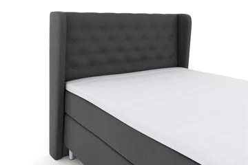 Select No 3 Komplett Sengepakke 140x200 Fast/Medium - Mørkegrå/Metallben - Møbler - Senger - Kontinentalsenger