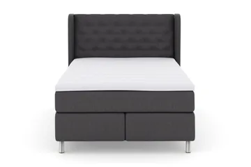Select No 3 Komplett Sengepakke 140x200 Fast/Medium - Mørkegrå/Metallben - Møbler - Senger - Kontinentalsenger