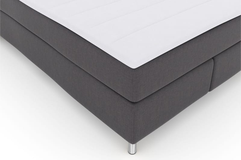 Select No 3 Komplett Sengepakke 140x200 Fast/Medium - Mørkegrå/Metallben - Møbler - Senger - Kontinentalsenger