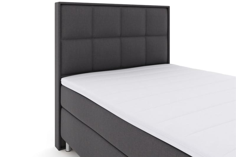 Select No 3 Komplett Sengepakke 140x200 Fast/Medium - Mørkegrå/Metallben - Møbler - Senger - Kontinentalsenger
