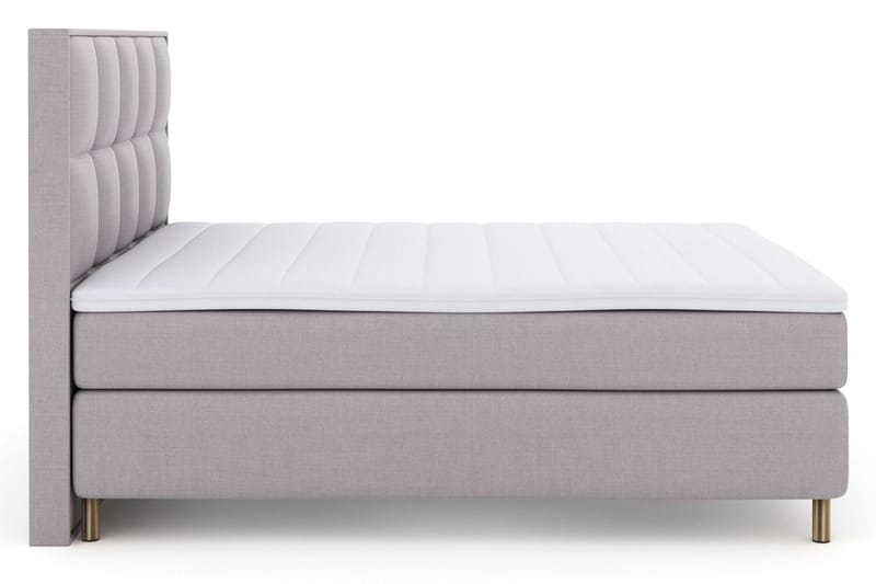Select No 3 Komplett Sengepakke 160x200 Fast - Lysegrå/Kobberben - Møbler - Senger - Kontinentalsenger