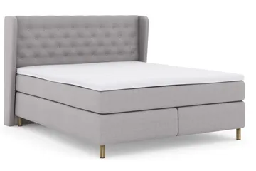 Select No 3 Komplett Sengepakke 180x200 Fast - Lysegrå/Kobberben - Møbler - Senger - Kontinentalsenger