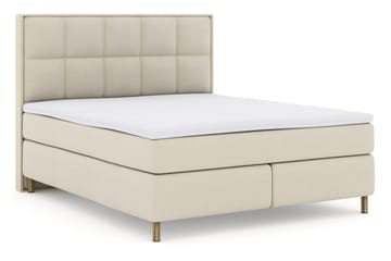 Select No 3 Komplett Sengepakke 180x200 Fast/Medium - Beige/Kobberben - Møbler - Senger - Kontinentalsenger