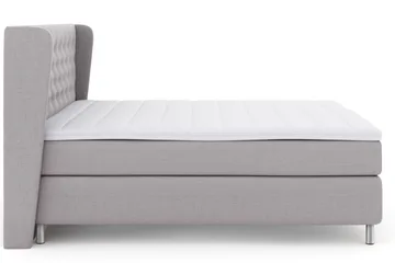 Select No 3 Komplett Sengepakke 180x200 Fast/Medium - Lysegrå/Metallben - Møbler - Senger - Kontinentalsenger
