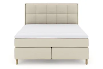 Rutete Sengegavl 210 cm - Beige