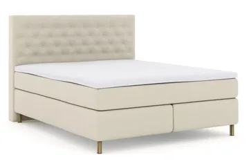 Select No 3 Komplett Sengepakke 210x210 Fast/Medium - Beige/Kobberben - Møbler - Senger - Kontinentalsenger