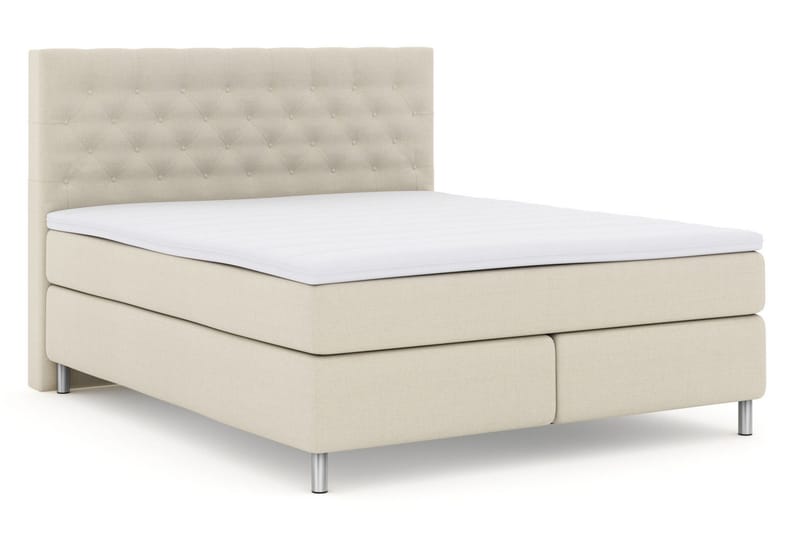 Select No 3 Komplett Sengepakke 210x210 Fast/Medium - Beige/Metallben - Møbler - Senger - Kontinentalsenger