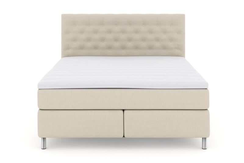 Select No 3 Komplett Sengepakke 210x210 Fast/Medium, Beige/Metallben