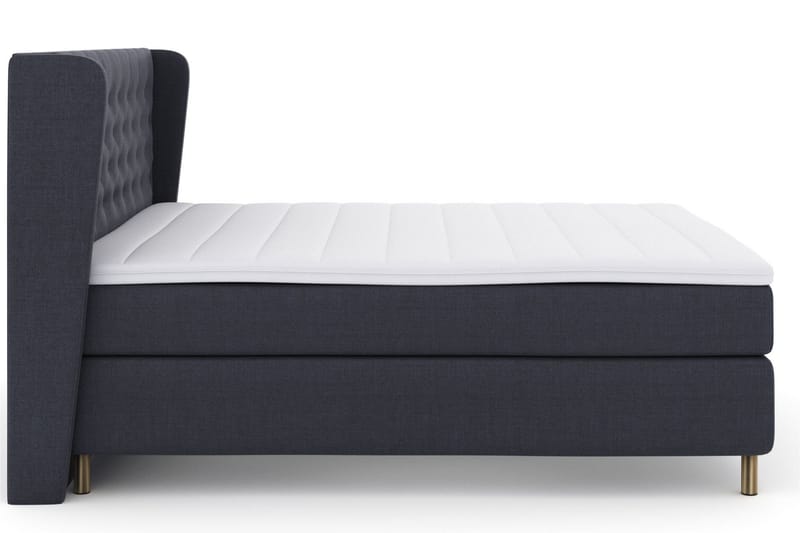 Select No 3 Komplett Sengepakke 210x210 Fast/Medium - Blå/Kobberben - Møbler - Senger - Kontinentalsenger