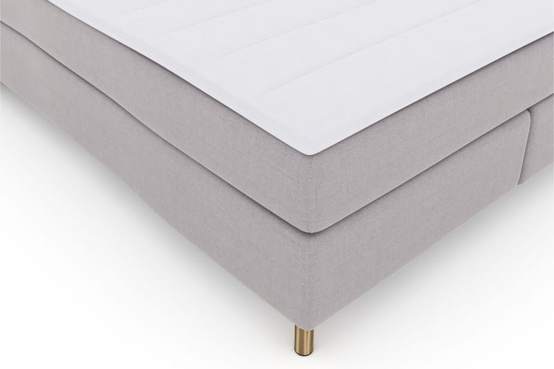 Select No 3 Komplett Sengepakke 210x210 Medium - Lysegrå/Kobberben - Møbler - Senger - Kontinentalsenger