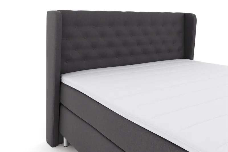 Select No 3 Komplett Sengepakke 210x210 Medium - Mørkegrå/Metallben - Møbler - Senger - Kontinentalsenger