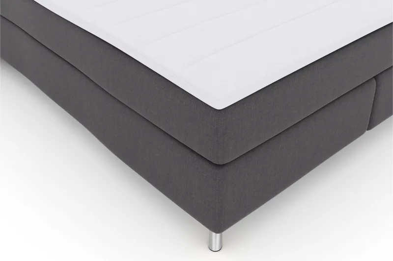 Select No 3 Komplett Sengepakke 210x210 Medium - Mørkegrå/Metallben - Møbler - Senger - Kontinentalsenger