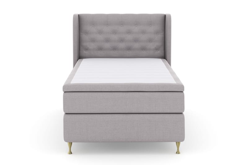 Select No 4 Komplett Sengepakke 120x200 Fast - Lysegrå/Gullben - Møbler - Senger - Kontinentalsenger