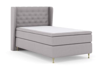 Select No 4 Komplett Sengepakke 120x200 Fast - Lysegrå/Gullben - Møbler - Senger - Kontinentalsenger