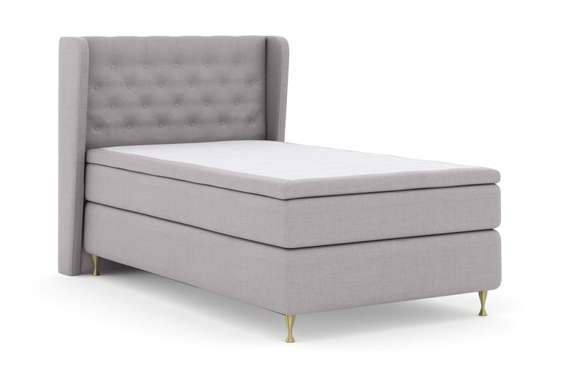 Select No 4 Komplett Sengepakke 120x200 Fast - Lysegrå/Gullben - Møbler - Senger - Kontinentalsenger