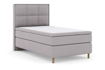 Select No 4 Komplett Sengepakke 120x200 Fast - Lysegrå/Kobberben - Møbler - Senger - Kontinentalsenger