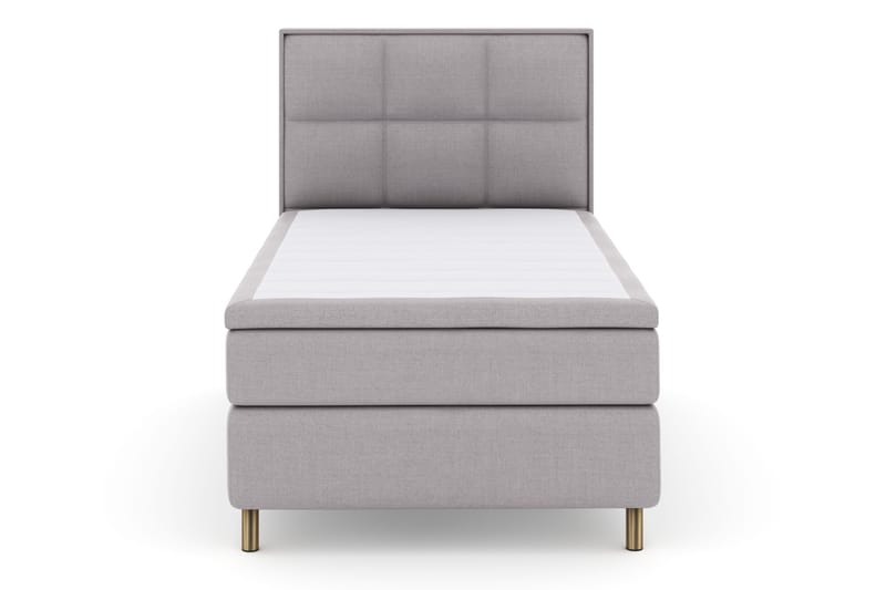 Select No 4 Komplett Sengepakke 120x200 Fast - Lysegrå/Kobberben - Møbler - Senger - Kontinentalsenger