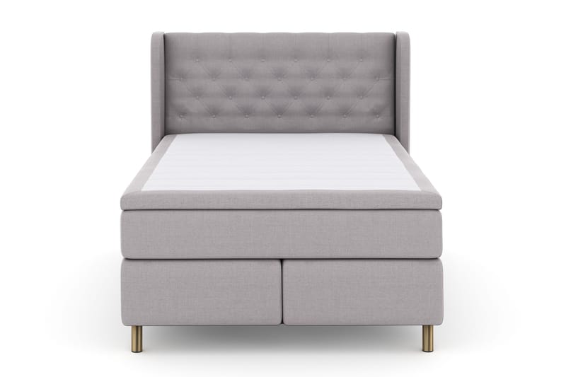 Select No 4 Komplett Sengepakke 140x200 Fast - Lysegrå/Kobberben - Møbler - Senger - Kontinentalsenger
