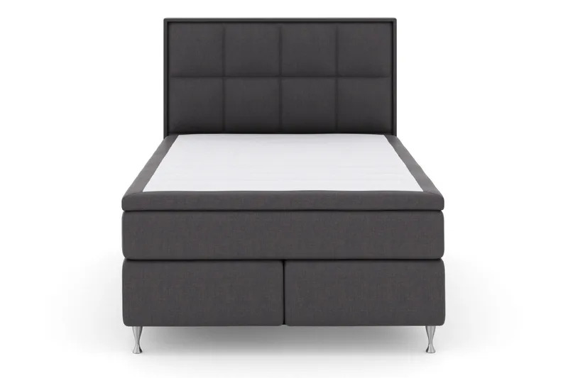 Select No 4 Komplett Sengepakke 140x200 Fast/Medium - Mørkegrå/Sølvben - Møbler - Senger - Kontinentalsenger
