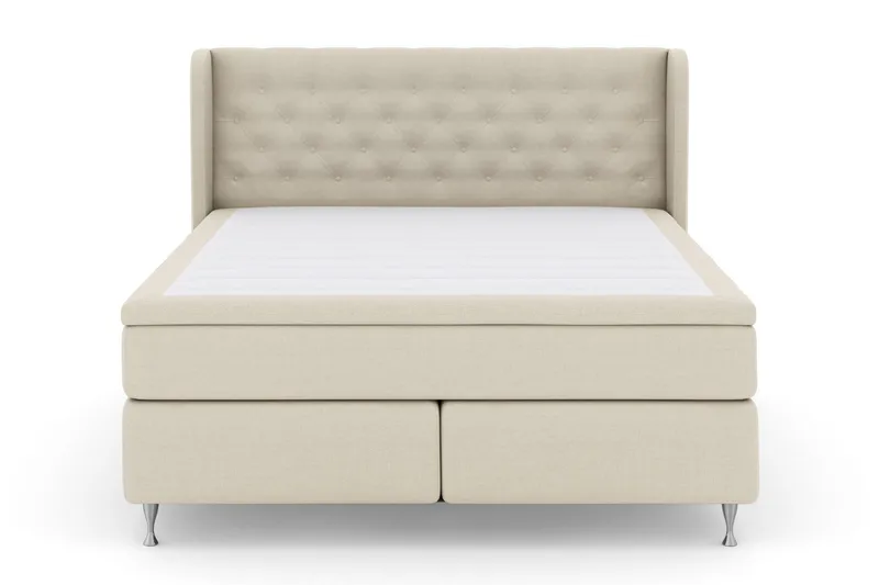 Select No 4 Komplett Sengepakke 160x200 Medium, Beige/Sølvben