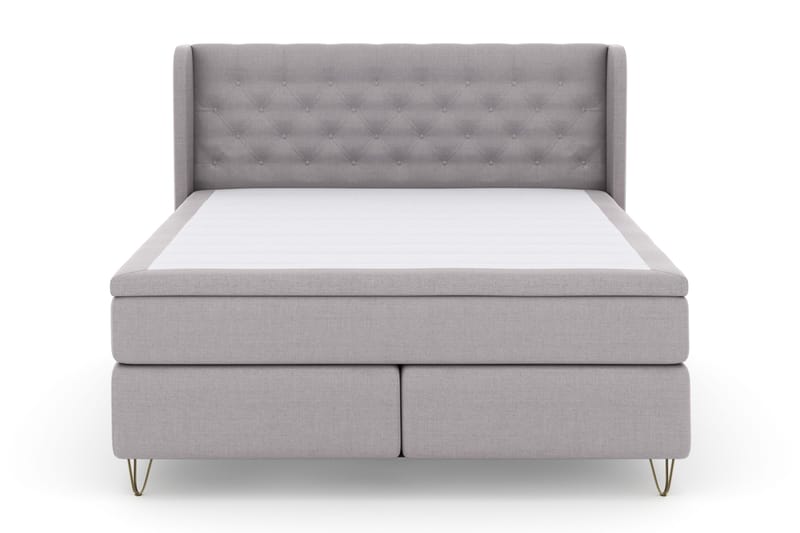 Select No 4 Komplett Sengepakke 180x200 Fast, Lysegrå/V-formede Metallben