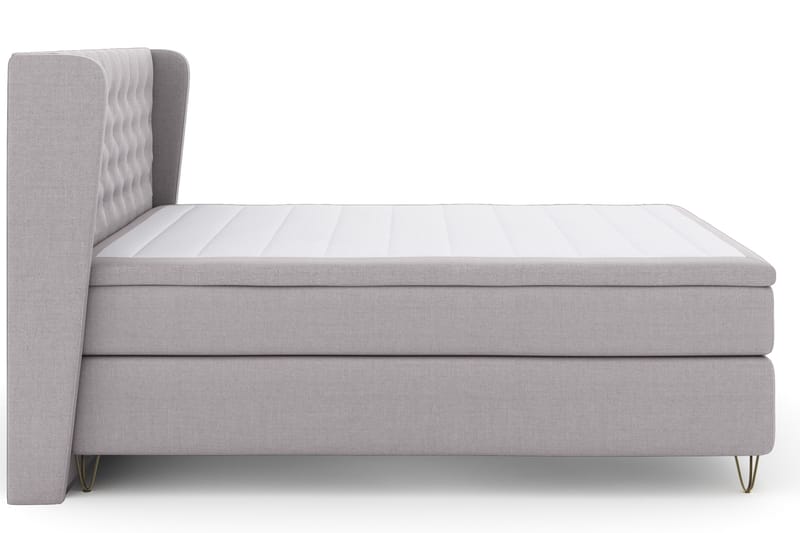 Select No 4 Komplett Sengepakke 180x200 Fast - Lysegrå/V-formede Metallben - Møbler - Senger - Kontinentalsenger