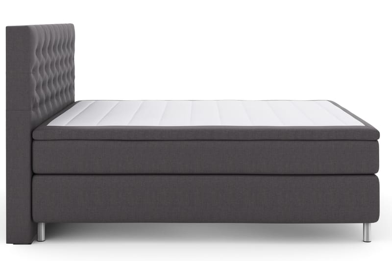 Select No 4 Komplett Sengepakke 180x200 Fast - Mørkegrå/Metallben - Møbler - Senger - Kontinentalsenger