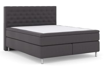 Select No 4 Komplett Sengepakke 180x200 Fast - Mørkegrå/Metallben - Møbler - Senger - Kontinentalsenger