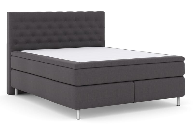 Select No 4 Komplett Sengepakke 180x200 Fast - Mørkegrå/Metallben - Møbler - Senger - Kontinentalsenger