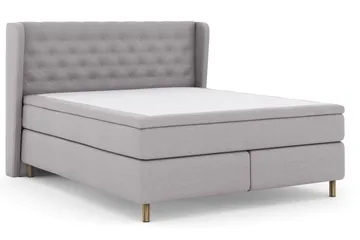 Select No 4 Komplett Sengepakke 180x200 Fast/Medium - Lysegrå/Kobberben - Møbler - Senger - Kontinentalsenger