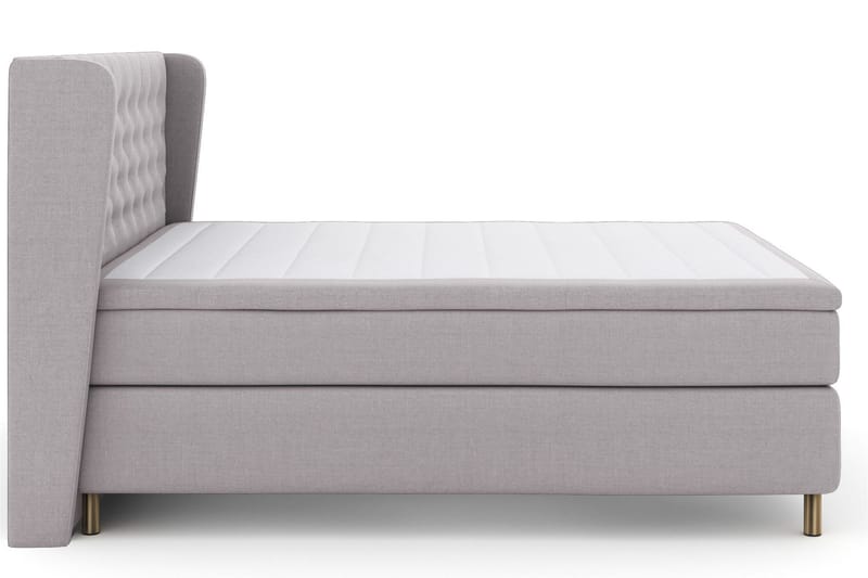 Select No 4 Komplett Sengepakke 180x200 Fast/Medium - Lysegrå/Kobberben - Møbler - Senger - Kontinentalsenger