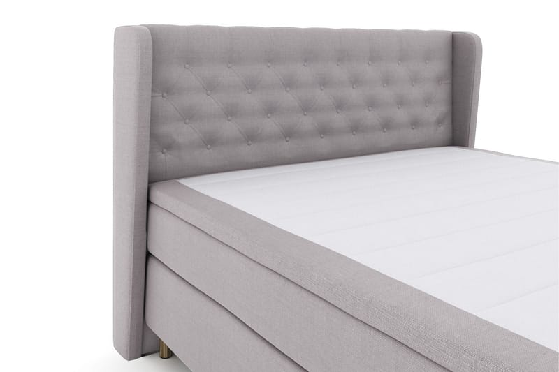 Select No 4 Komplett Sengepakke 180x200 Fast/Medium - Lysegrå/Kobberben - Møbler - Senger - Kontinentalsenger