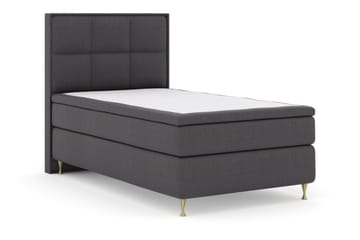 Select No 5 Komplett Sengepakke 120x200 Fast Lateks - Mørkegrå/Gullben - Møbler - Senger - Kontinentalsenger