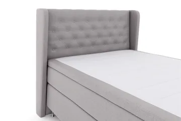 Select No 5 Komplett Sengepakke 140x200 Fast Lateks - Lysegrå/Sølvben - Møbler - Senger - Kontinentalsenger