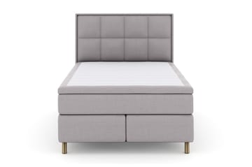 Select No 5 Komplett Sengepakke 140x200 Fast/Medium Lateks - Lysegrå/Kobberben - Møbler - Senger - Kontinentalsenger