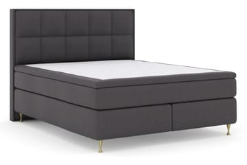 Select No 5 Komplett Sengepakke 180x200 Fast/Medium Lateks - Mørkegrå/Gullben - Møbler - Senger - Kontinentalsenger