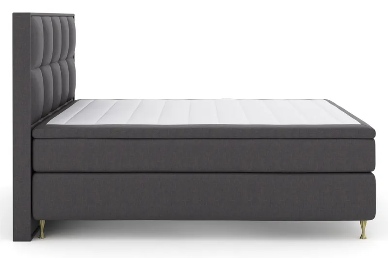 Select No 5 Komplett Sengepakke 180x200 Fast/Medium Lateks, Mørkegrå/Gullben