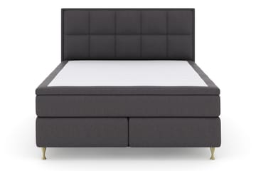 Select No 5 Komplett Sengepakke 180x200 Fast/Medium Lateks - Mørkegrå/Gullben - Møbler - Senger - Kontinentalsenger