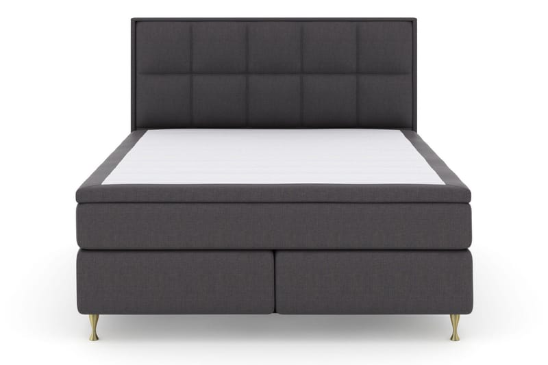 Select No 5 Komplett Sengepakke 180x200 Fast/Medium Lateks - Mørkegrå/Gullben - Møbler - Senger - Kontinentalsenger