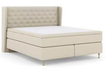 Select No 5 Komplett Sengepakke 180x200 Fast/Medium Watergel - Beige/Gullben - Møbler - Senger - Kontinentalsenger