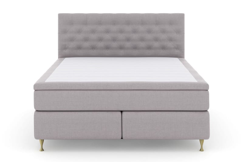 Select No 5 Komplett Sengepakke 210x210 Medium Lateks - Lysegrå/Gullben - Møbler - Senger - Kontinentalsenger