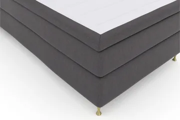 Select No 6 Komplett Sengepakke 120x200 Fast Watergel - Mørkegrå/Gullben - Møbler - Senger - Kontinentalsenger