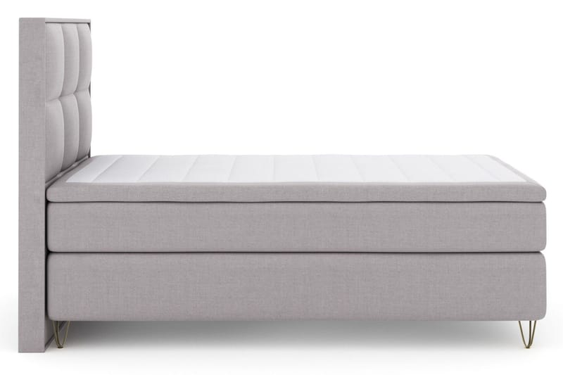 Select No 6 Komplett Sengepakke 120x200 Medium Watergel, Lysegrå/V-formede Metallben