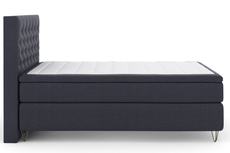 Select No 6 Komplett Sengepakke 140x200 Fast Lateks/Memory, Blå/V-formede Metallben