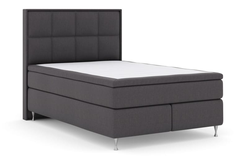 Select No 6 Komplett Sengepakke 140x200 Fast Memory/Pocket - Mørkegrå/Sølvben - Møbler - Senger - Kontinentalsenger