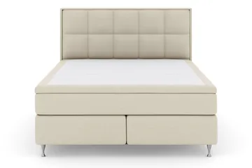 Select No 6 Komplett Sengepakke 180x200 Fast Memory/Pocket - Beige/Sølvben - Møbler - Senger - Kontinentalsenger