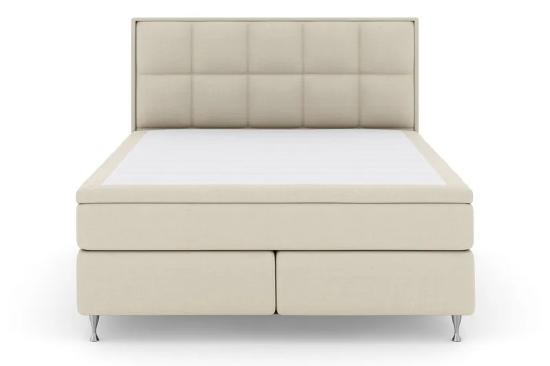 Select No 6 Komplett Sengepakke 180x200 Fast Memory/Pocket - Beige/Sølvben - Møbler - Senger - Kontinentalsenger
